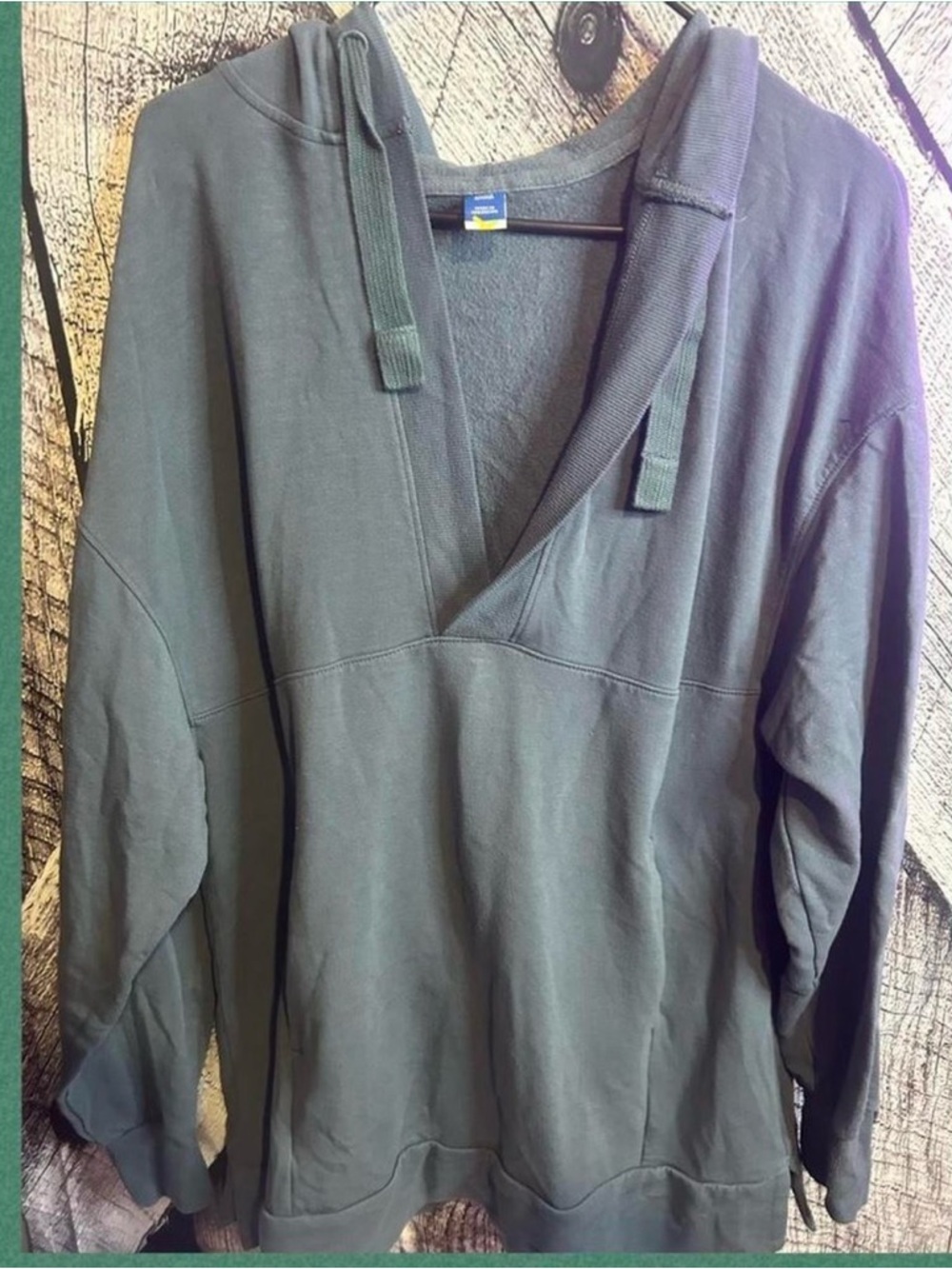 Source Unknown French Terry Hoodie in Slate Green